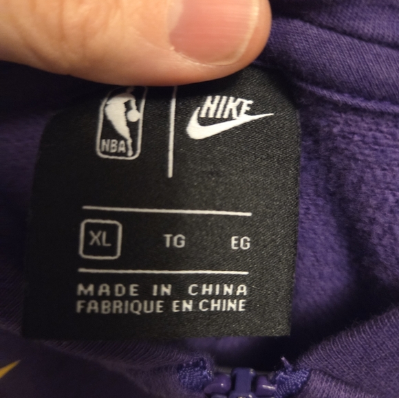 Nike Los Angeles Lakers Zip-up Hooded Sweatshirt XL Women's NBA - Picture 3 of 6